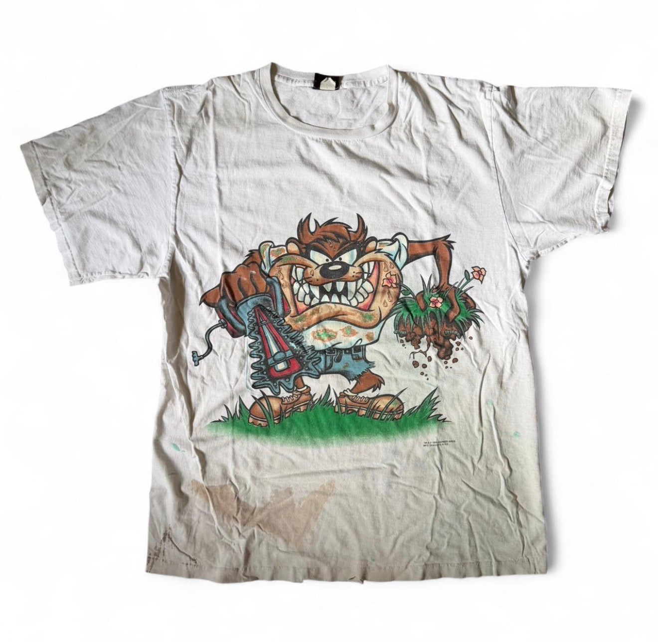 Vintage 90s Taz “Landscaping” Looney Toons T-shirt