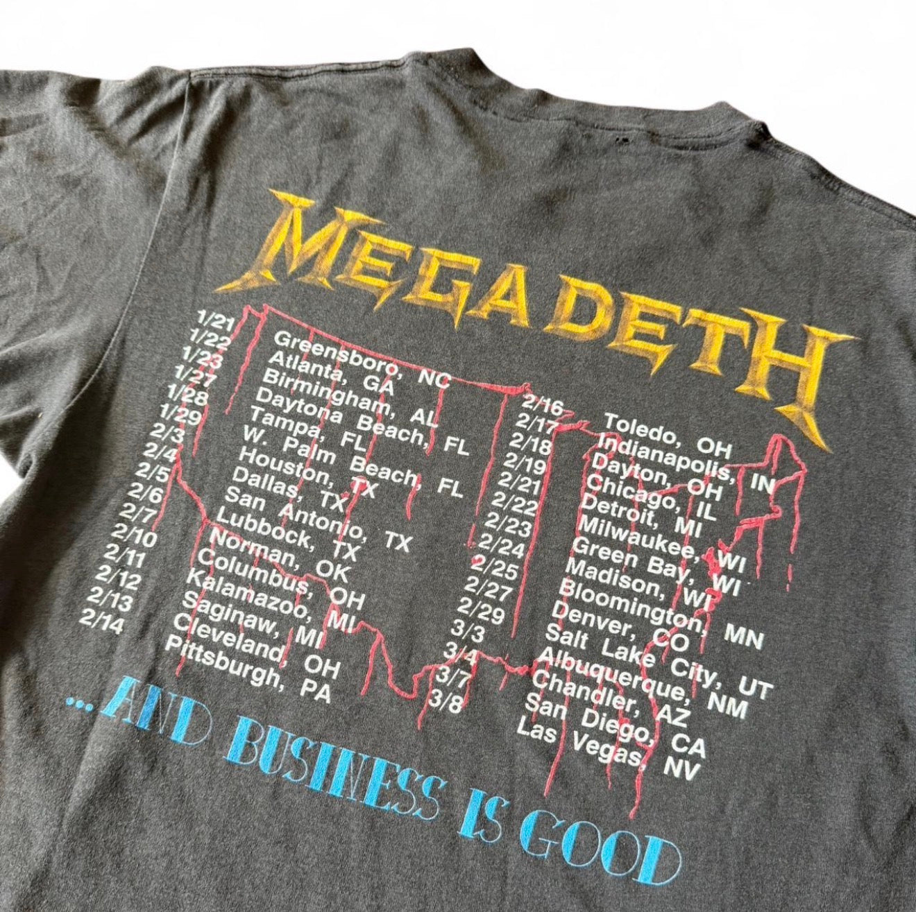 Vintage 1988 Megadeath “Killing is my Business” Tour T-shirt