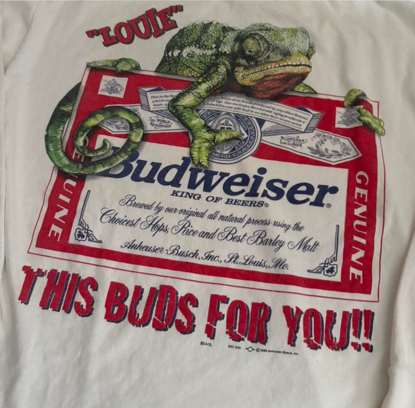 Vintage 90s Budweiser Beer Long Sleeve Shirt