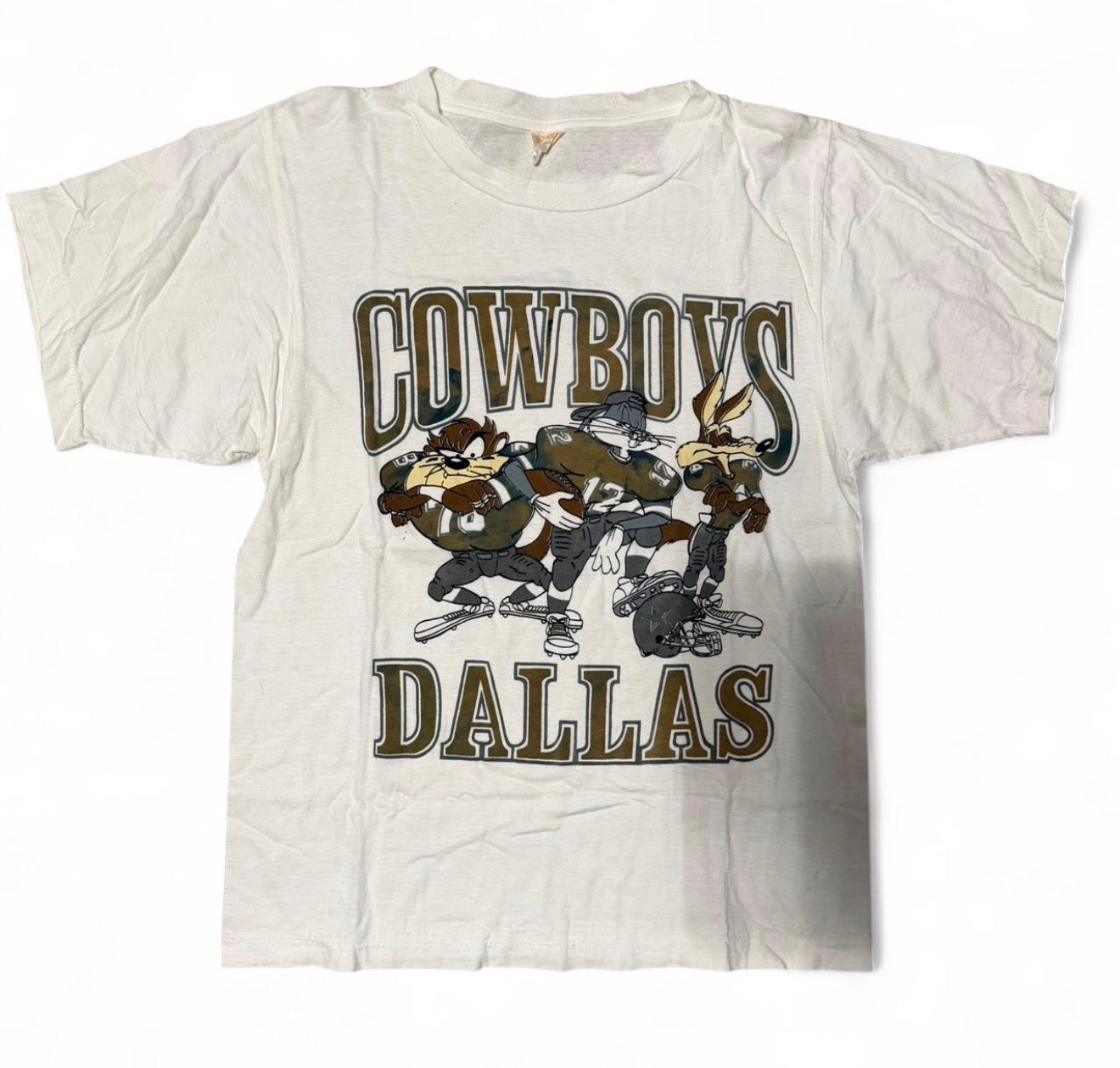 1990s Dallas Cowboys Taz and Looney Tunes tee football