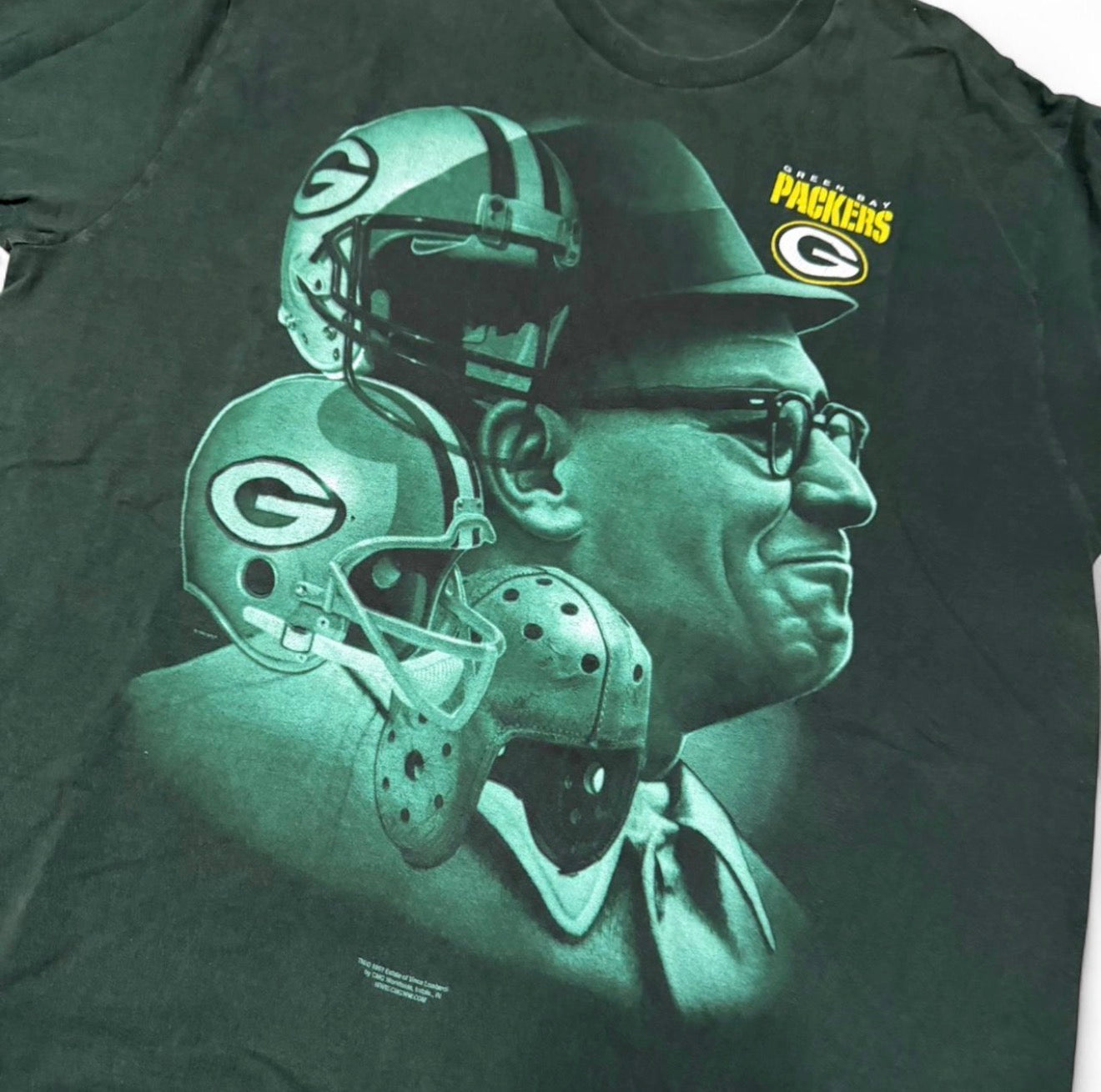1997 Green Bay Packers Vince Lombardi T-shirt - single stitch