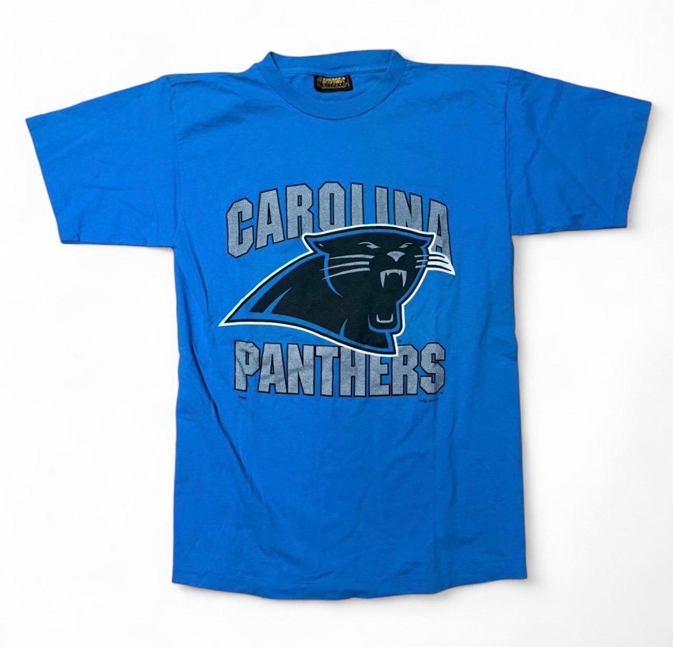 Carolina Panthers blue and grey logo tee #NFL