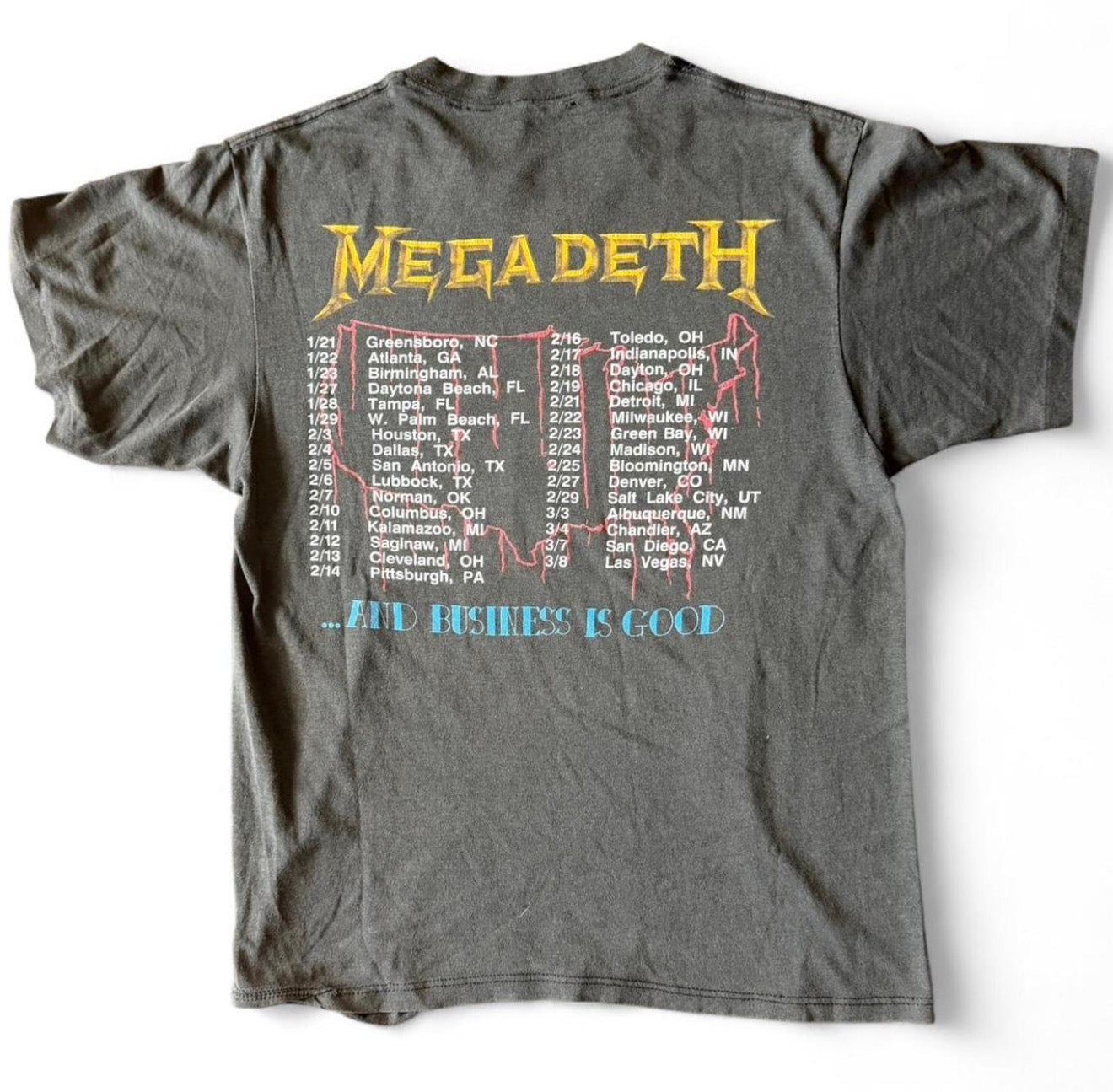 Vintage 1988 Megadeath “Killing is my Business” Tour T-shirt