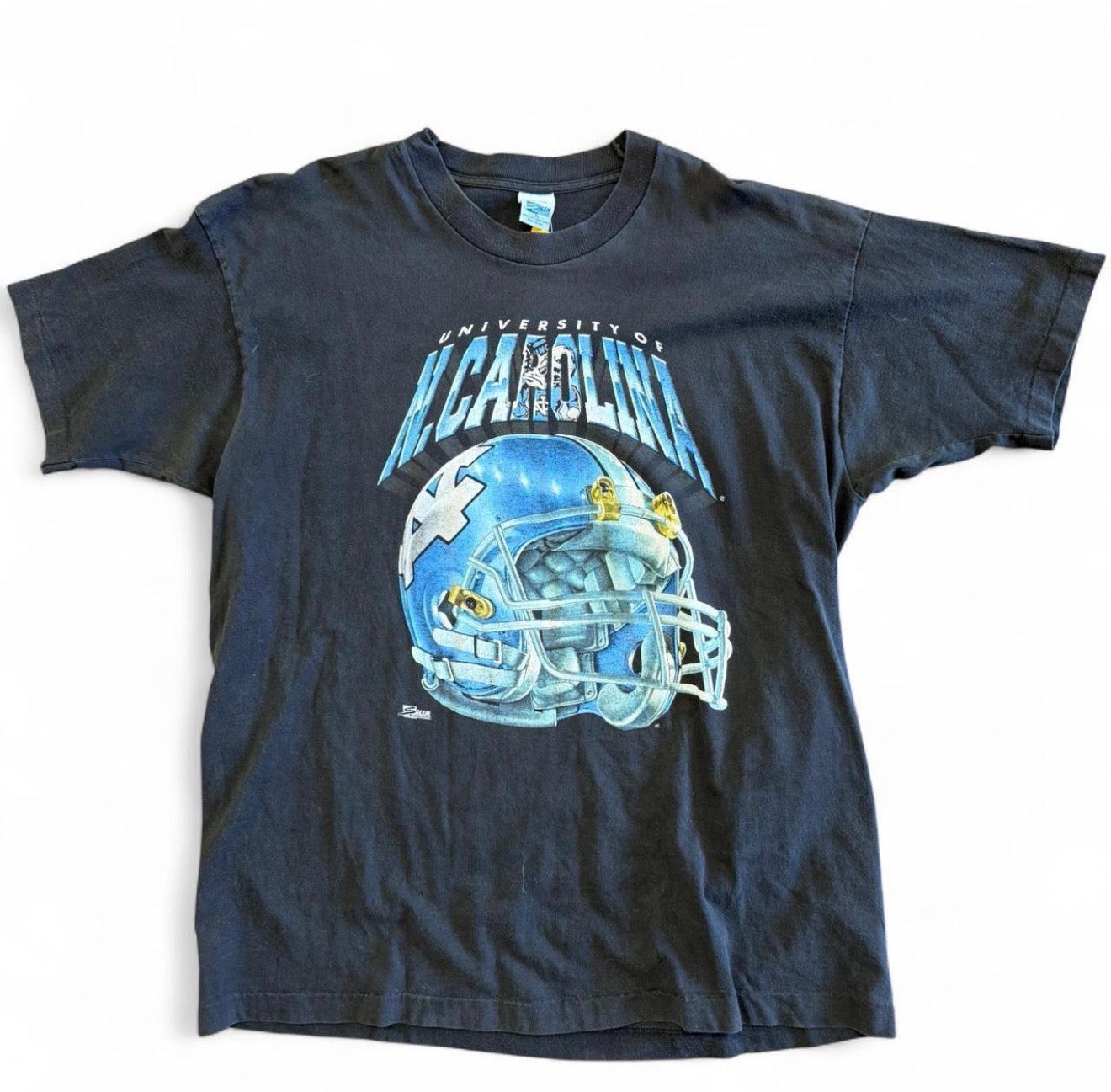 Vintage 90s Salem Sports UNC Football Helmet T-shirt