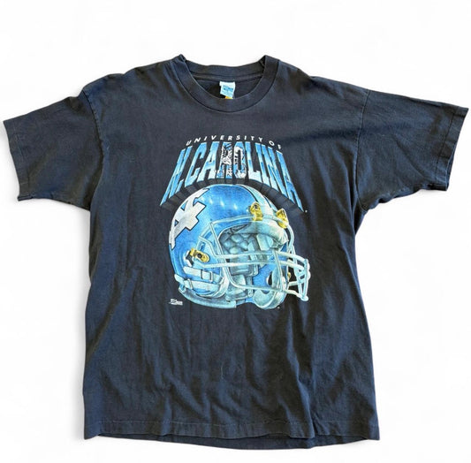 Vintage 90s Salem Sports UNC Football Helmet T-shirt