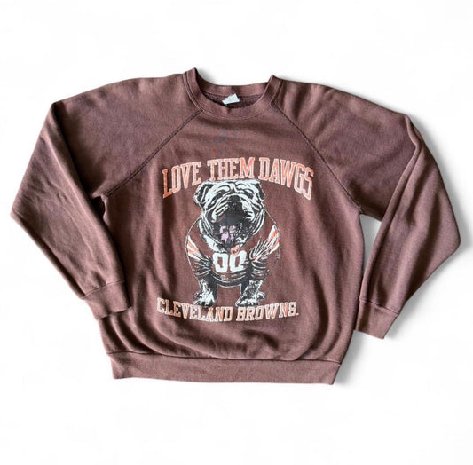 Vintage 1980s Cleveland Browns NFL Football Crewneck (Tag Large fits Medium)