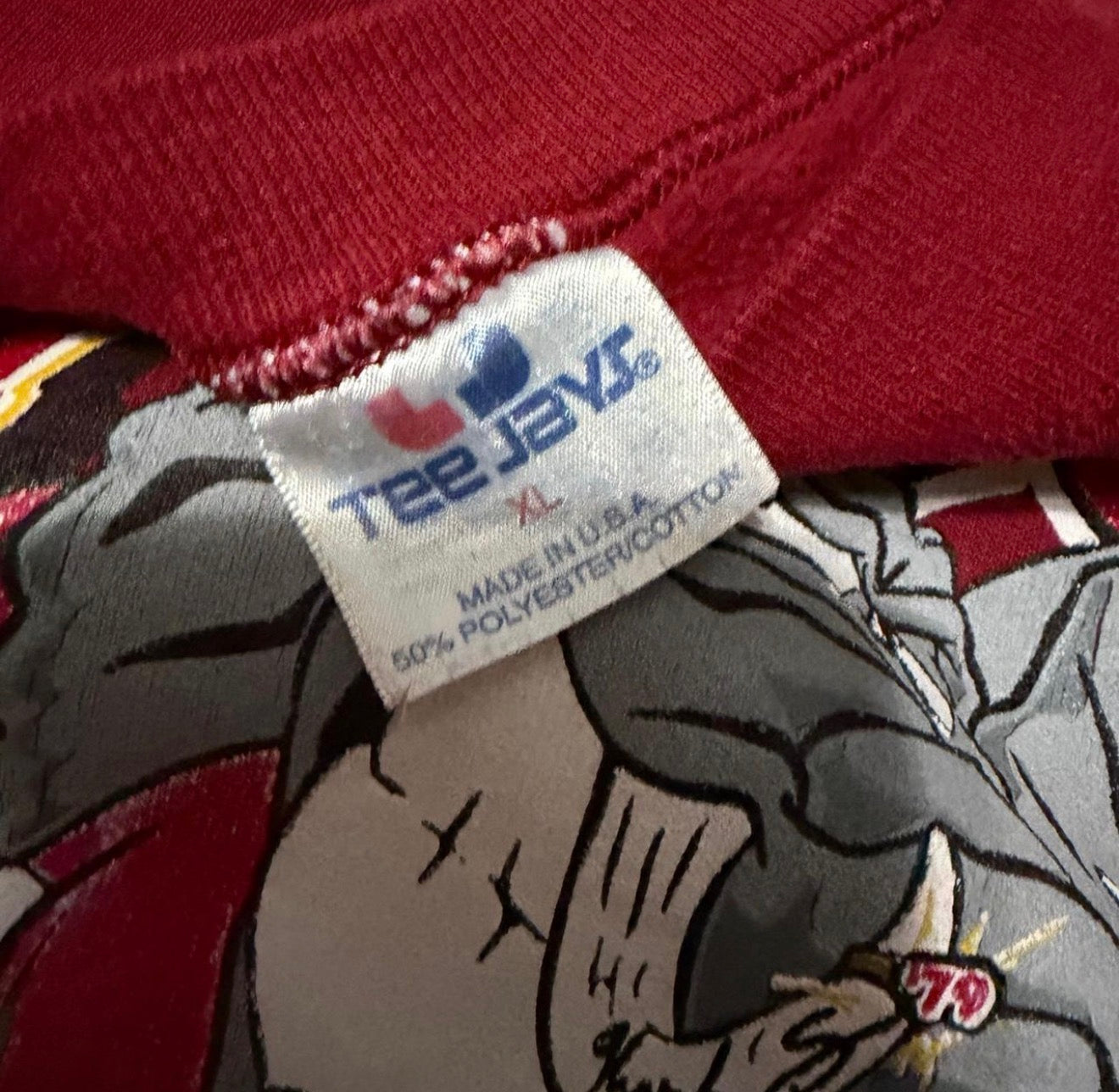 1992 Alabama Crimson Tide red cotton crewneck sweatshirt football