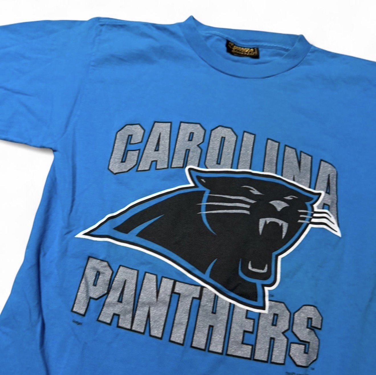 Carolina Panthers blue and grey logo tee #NFL